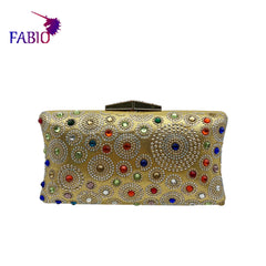 African Mama Bright Diamond Ladies Bag Dress with Clutch