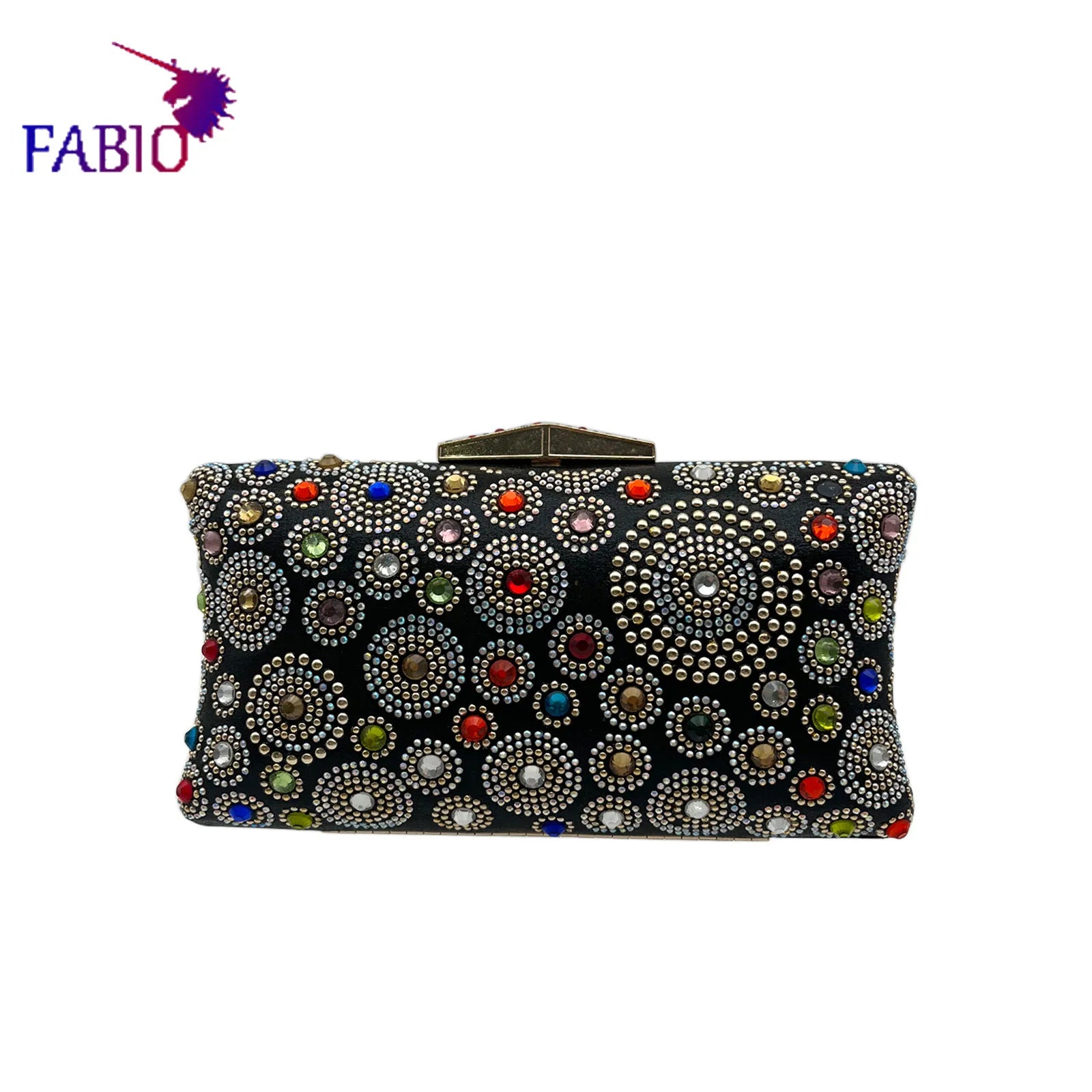 African Mama Bright Diamond Ladies Bag Dress with Clutch