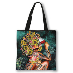Afro Girl Print Shoulder Bag Africa Women Handbag Ladies Shopping Bag