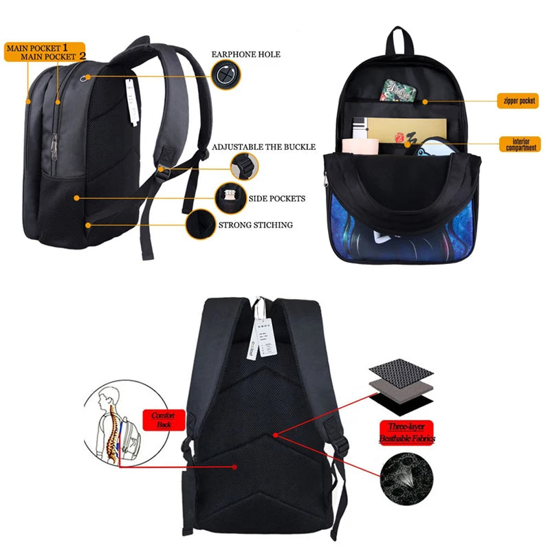 Afro Pattern Backpack Africa Women Men Rucksack for Travel Children School Bags