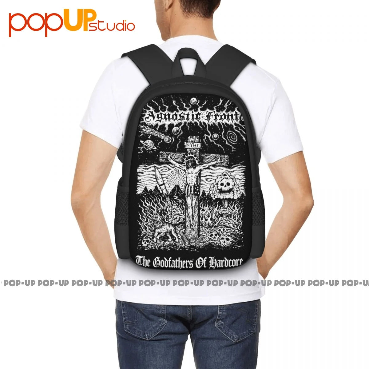 Agnostic Front Hardcore Godfathers Large Backpack