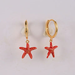 Mini Red Flamenco Dance Shoe Dangle Earrings