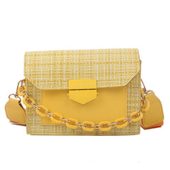 Chain Crossbody Bags Wide Strap Shoulder Bags for Women