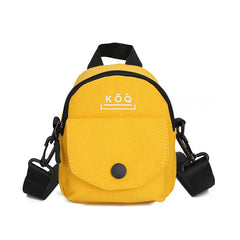 Mini Canvas Shoulder Bag For Girl Circular Ladies Phone Purse