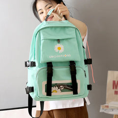 Small Fresh Flowers Backpack Waterproof Transparent Pouch Women Backpack