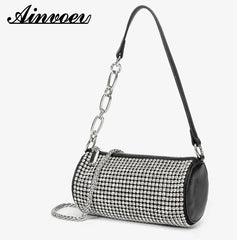 Diamond Underarm Bags Women Clutch Chain Belt Handbag