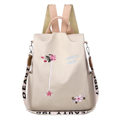 Floral Embroidery School Bags Waterproof High Oxford Women Backpack