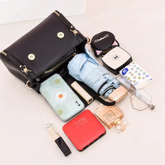 Set of 2 Women's Mini Wallets PU Leather Shoulder Bag