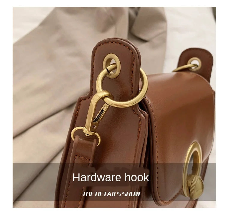 Saddle Crossbody Bag Women PU Leather Hand Shoulder Bag