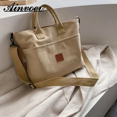 Canvas Crossbody Bag For Women Large-capacity Shoulder Handbag