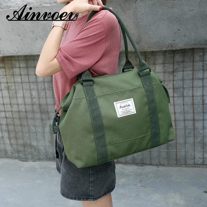 Large Duffle Bags Women Travel Weekend Outdoor Shoulder Bag Top Oxford Travel Ba