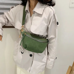 PU Leather Chest bag Chain Fanny Pack Waist Bag Women Waist Pack