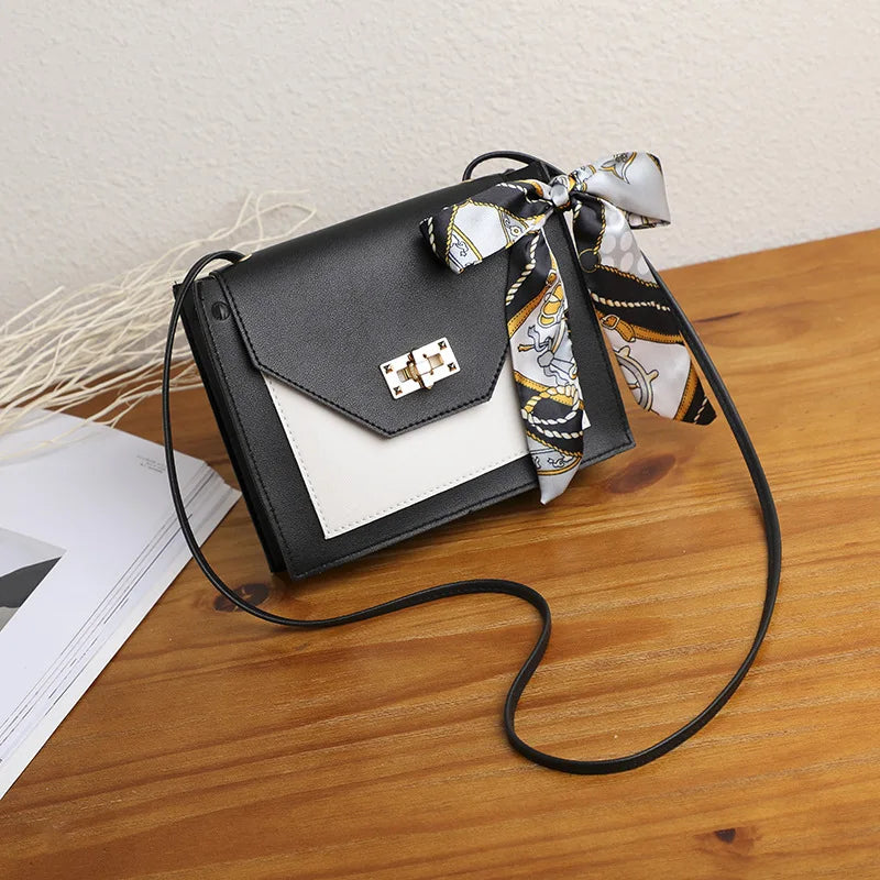 Women's Wild Shoulder Messenger Bag with Ribbon Casual Mobile Phone Change Bag
