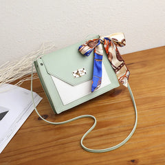 Women's Wild Shoulder Messenger Bag with Ribbon Casual Mobile Phone Change Bag