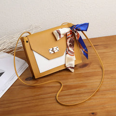 Women's Wild Shoulder Messenger Bag with Ribbon Casual Mobile Phone Change Bag