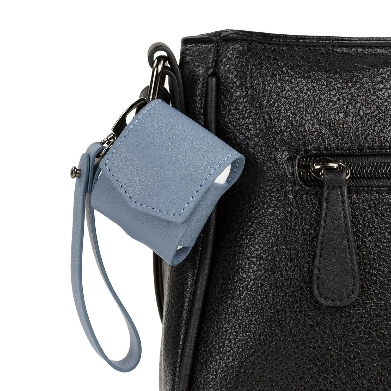 Air Pods Leather Case with 2 in 1 Keychain - Protector Wireless Headset Case