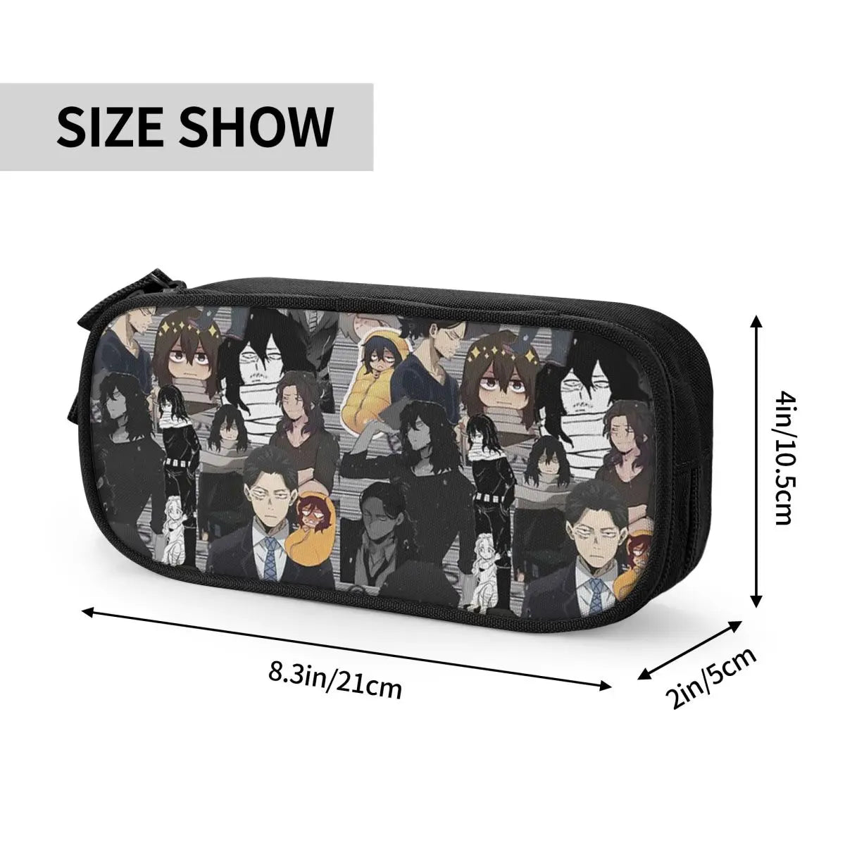 Aizawa Shota Collage Pen Box Student School Anime Zipper Pen Bag