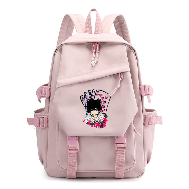 Alice In Borderland Backpacks Teenage Cartoon Poker Schoolbags