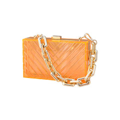 Alirattan Acrylic Transparent Pop Dinner Bags for Women Clutch sac a main femme