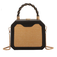 Alirattan Straw Bag Personality Single Shoulder Bag Messenger Bag
