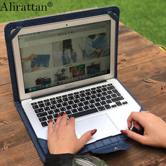 Alirattan 13.3 inch Laptop Sleeve Case Ostrich Crocodile Pattern Cover
