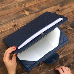 Alirattan 13.3 inch Laptop Sleeve Case Ostrich Crocodile Pattern Cover