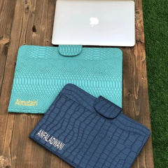 Alirattan 13.3 inch Laptop Sleeve Case Ostrich Crocodile Pattern Cover