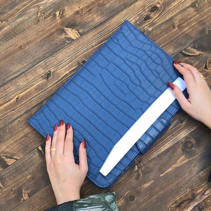 Alirattan 13.3 inch Laptop Sleeve Case Ostrich Crocodile Pattern Cover