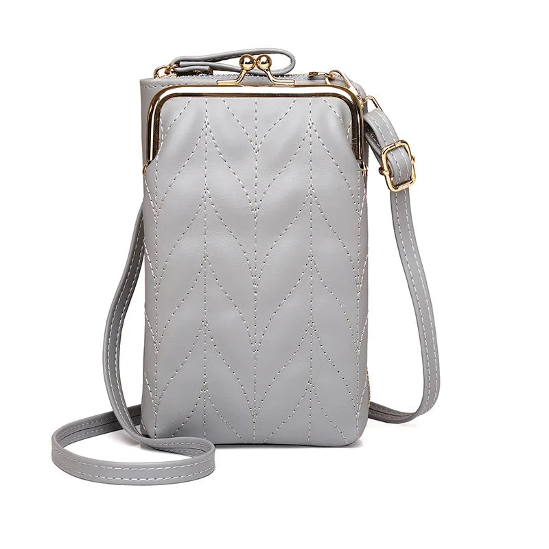 Alirattan Mini Messenger Small Bag Vertical Shoulder Bag Long Wallet