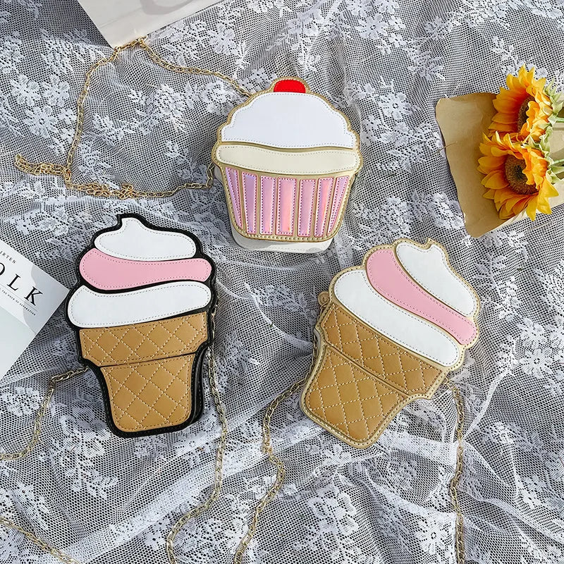 Alirattan Cartoon Women's Ice Cream Cake Bag
