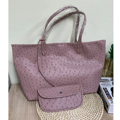 Alirattan Large Capacity Shoulder Bag, PU Leather Shopping Tote