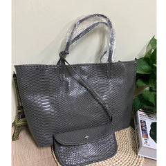 Alirattan Large Capacity Shoulder Bag, PU Leather Shopping Tote