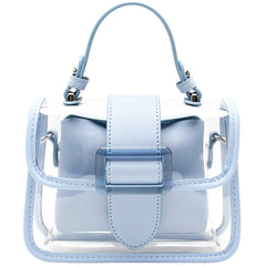 Alirattan Women's Transparent Square Sling Bag PVC Shoulder Bag