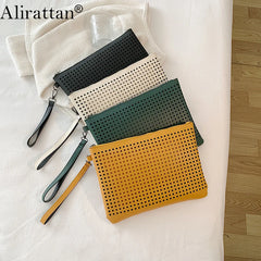 Alirattan PU Leather Envelope Bags for Women Clutch Retro Casual