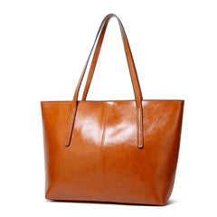 Large Capacity Leather Women's Shoulder Bags Retro Handbags High Europe Tote Bag