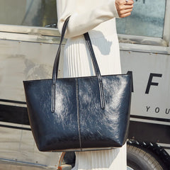 Large Capacity Leather Women's Shoulder Bags Retro Handbags High Europe Tote Bag