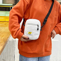 Corduroy Zipper Messenger Bag Shoulder Bag Multi-Layer Street Shoulder Bag