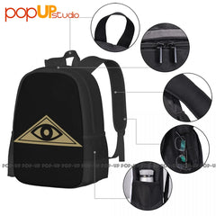 All Seeing Eye Retro Bike Car Masonic Backpack Hot Shoe Bag
