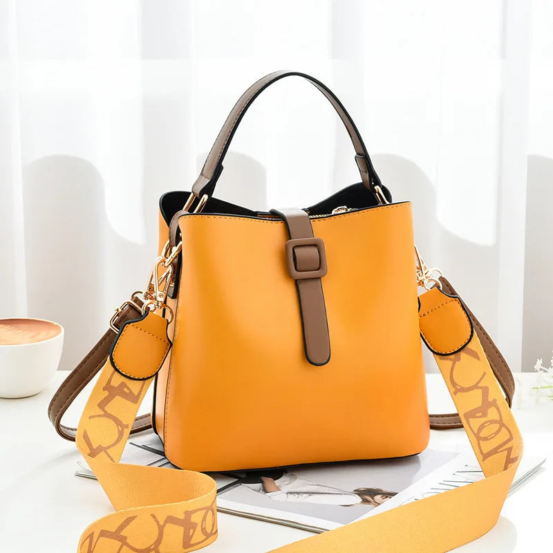 Portable Bucket Bag Lady Shoulder Bag Female Bag