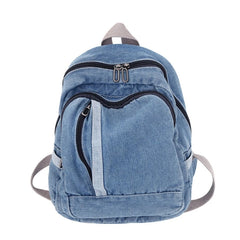 Denim Daypack School Bag for Women Girls