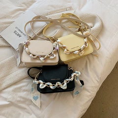 All-match Mini Bag Female Messenger Silk Scarf Chain Portable Small Square Bag
