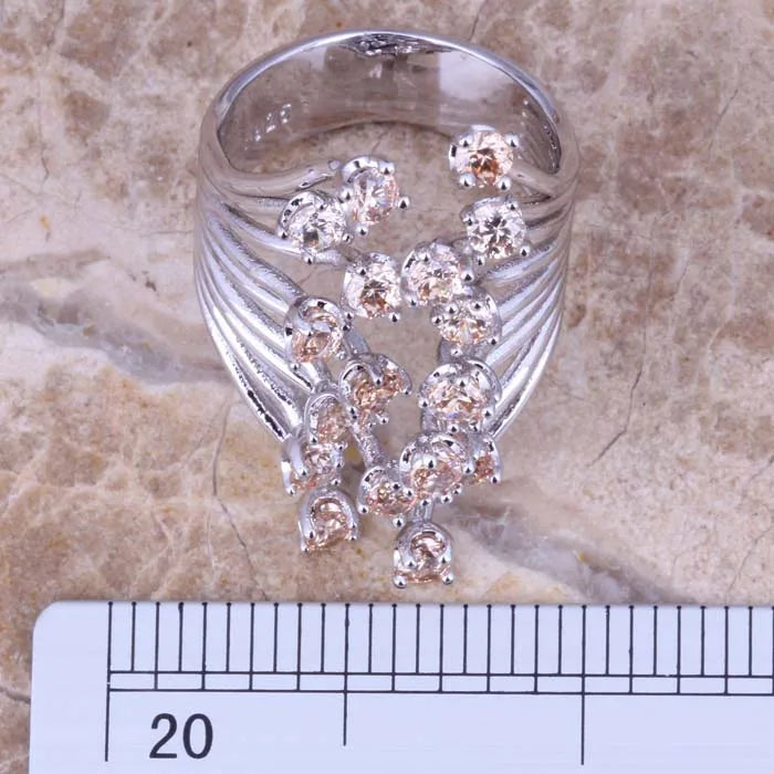 Champagne Morganite Ring Size 5-11