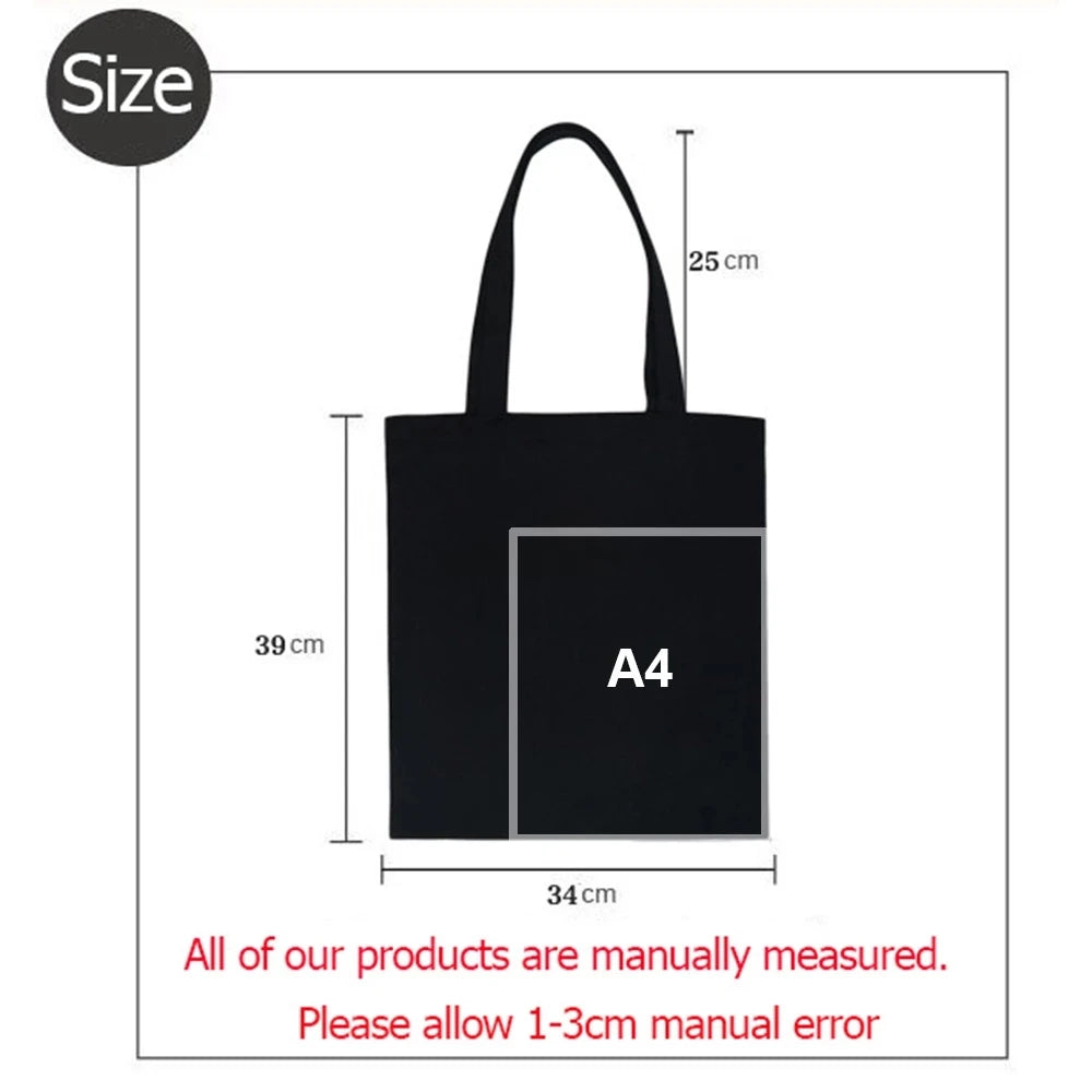 Alphabet Flowers Printed Shoulder Bags for Female Shopping Totes