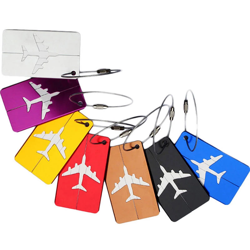 Aluminum Luggage Tag Travel Baggage Airplane Tag Name Address Label
