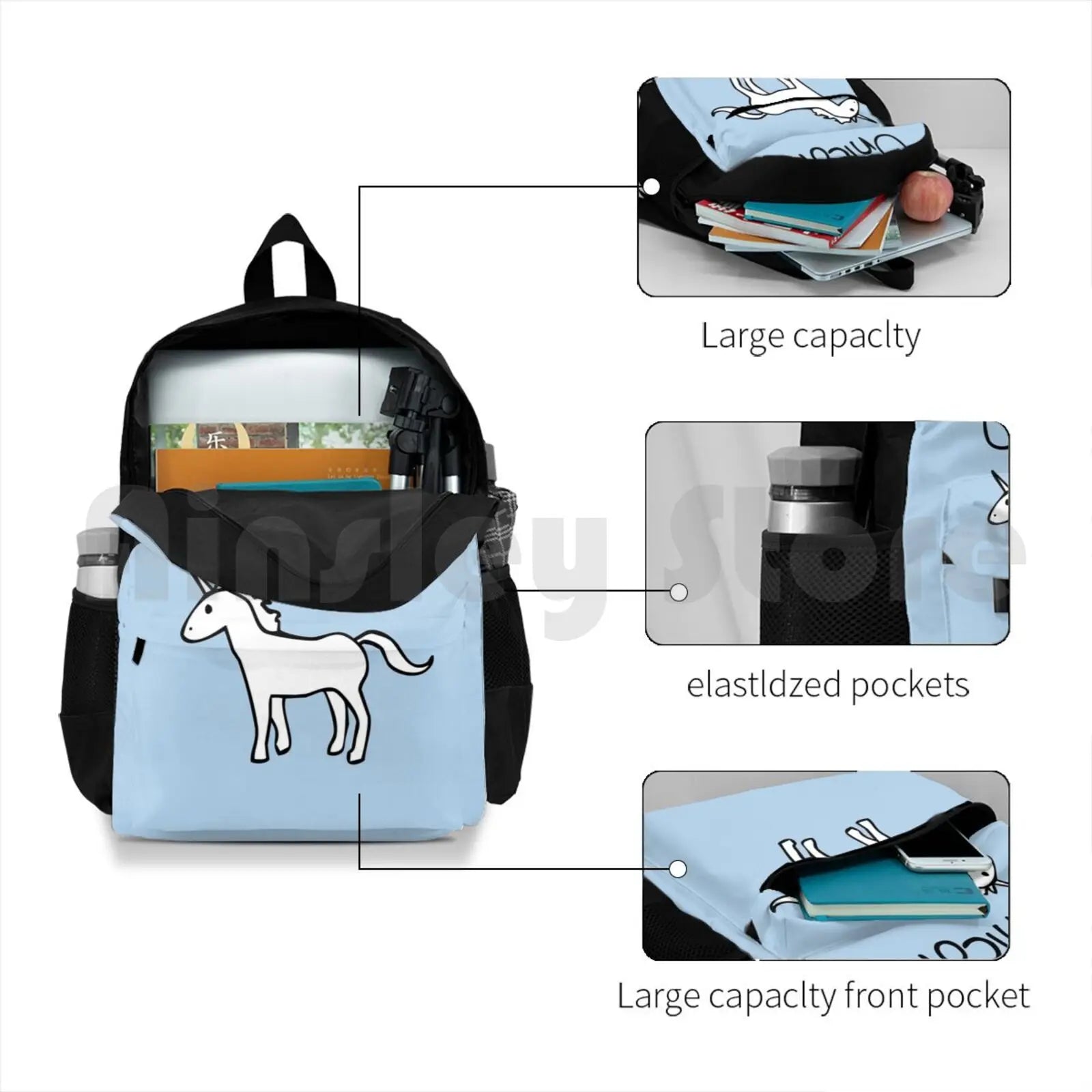 Always Be A Unicorn Outdoor Hiking Backpack Riding Climbing Sports Bag