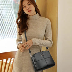 Aman Dream 3 Layers Pu Leather Shoulder Crossbody Bags for Women