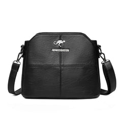 Aman Dream 3 Layers Pu Leather Shoulder Crossbody Bags for Women