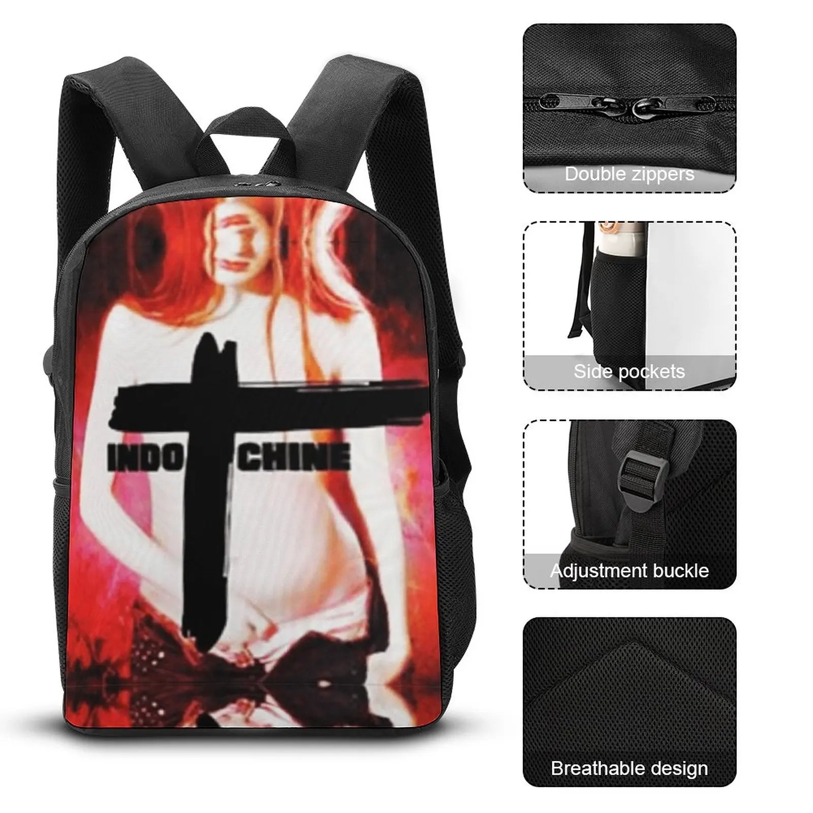 Indochine Logos Album 17 Inch Backpack