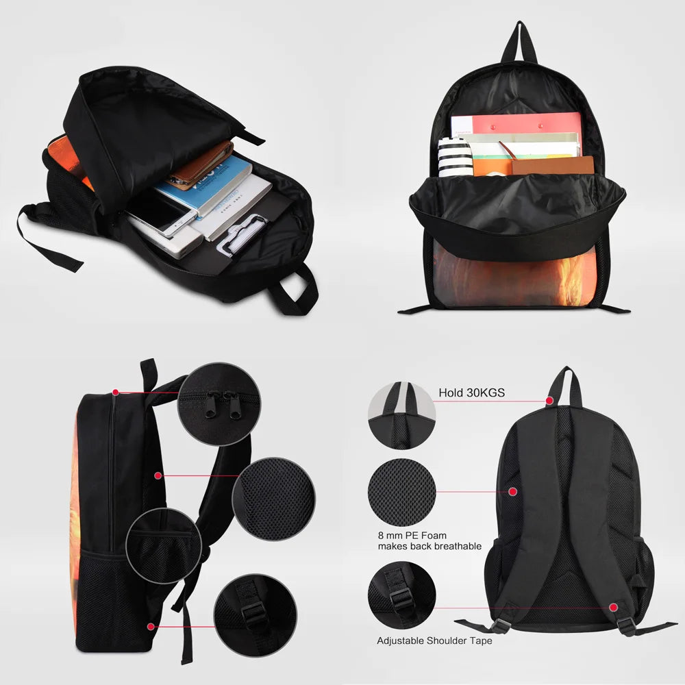 African Girl Print Backpack 16 Inch Sublimation School Bag