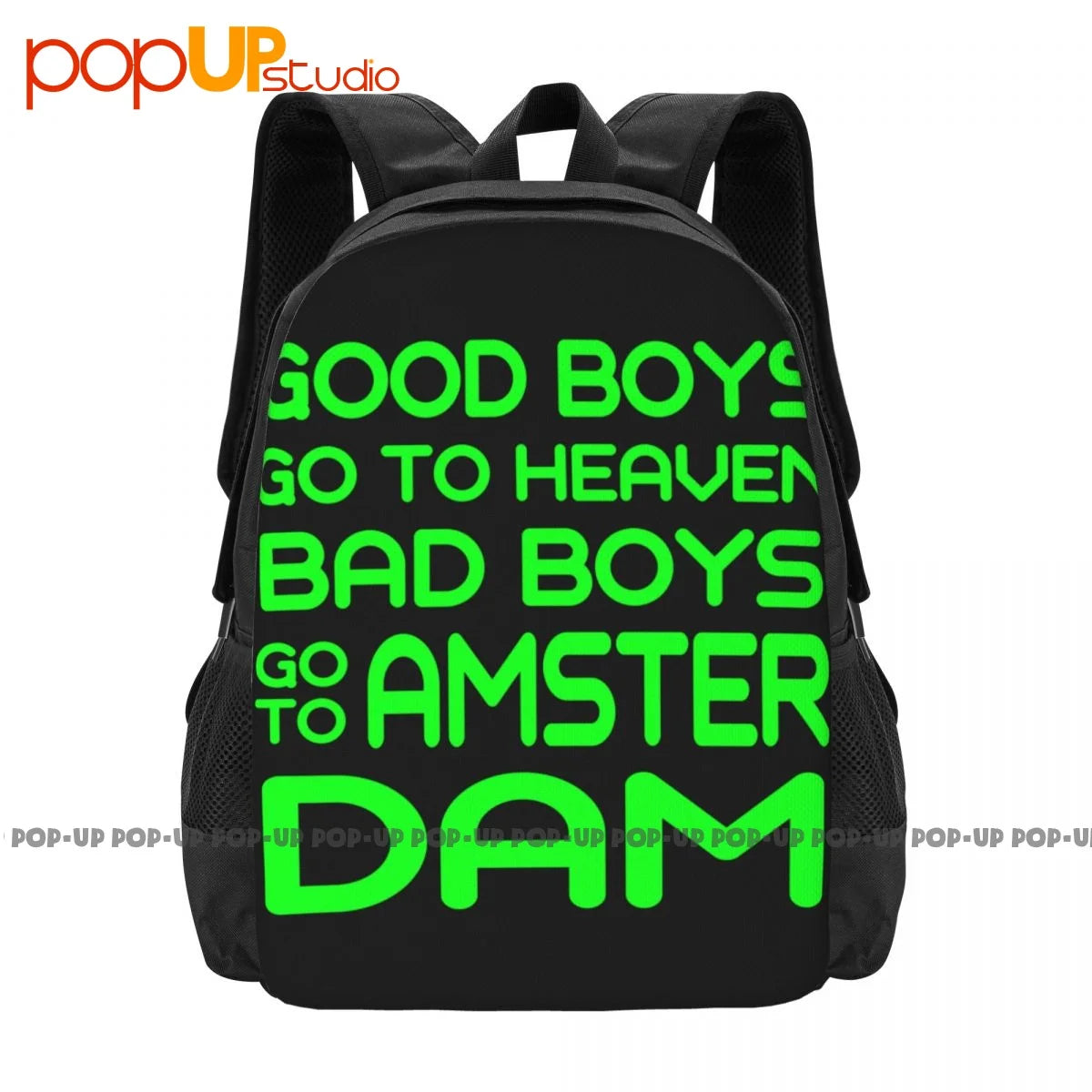 Amsterdam Holland Bad Boys Backpack Large Capacity Bookbag